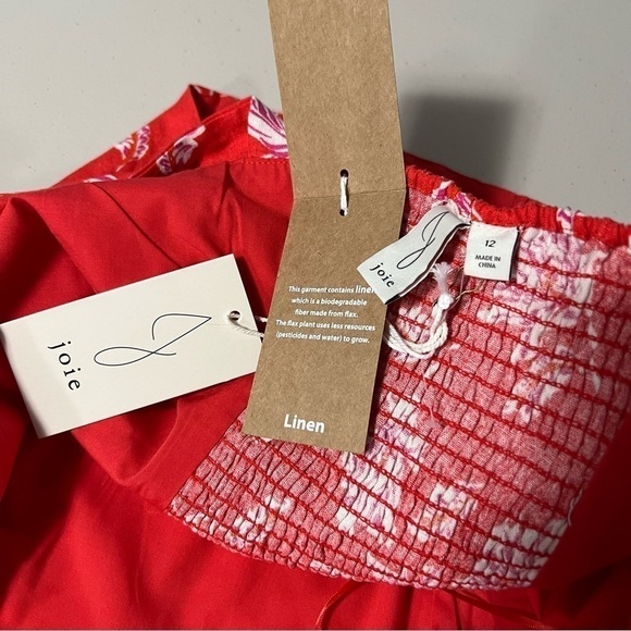 𝅺🆕 Joie Linen Blend Floral Sleeveless Crop Top - Picture 3 of 5